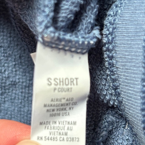 Aerie Weekend Kick It High Waisted Flare Blue Lounge Pants Size Small Short - Picture 7 of 14